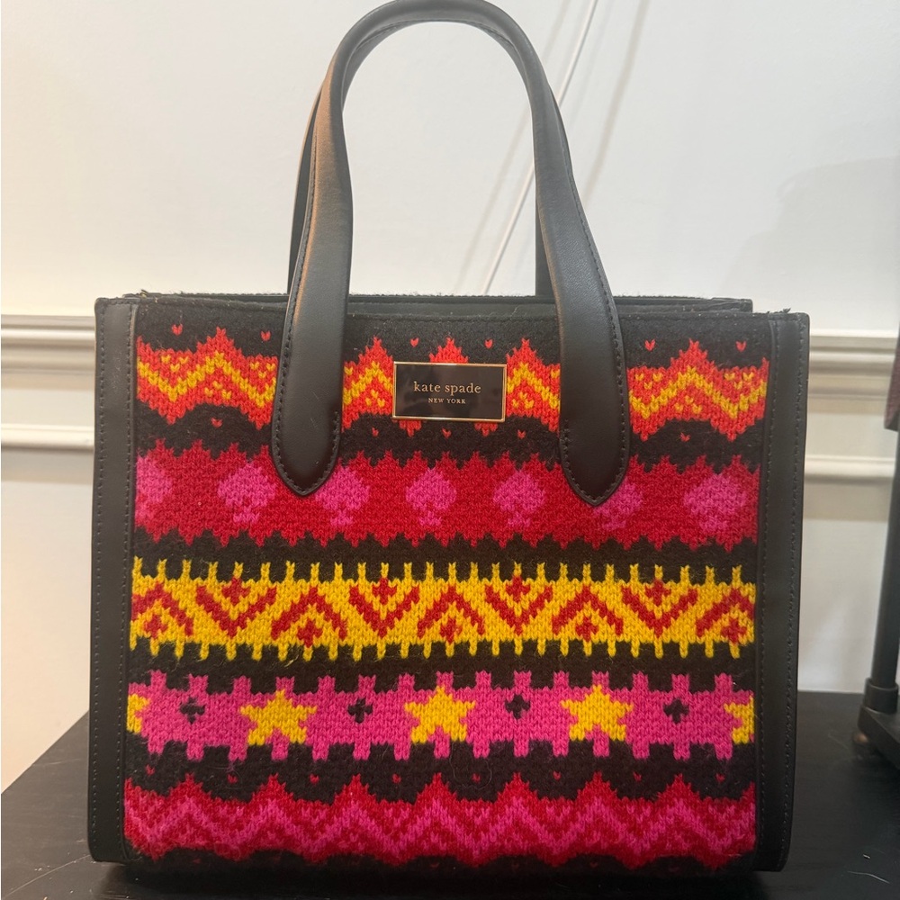 Kate Spade New York Manhattan Carnival Fair Isle Small Tote